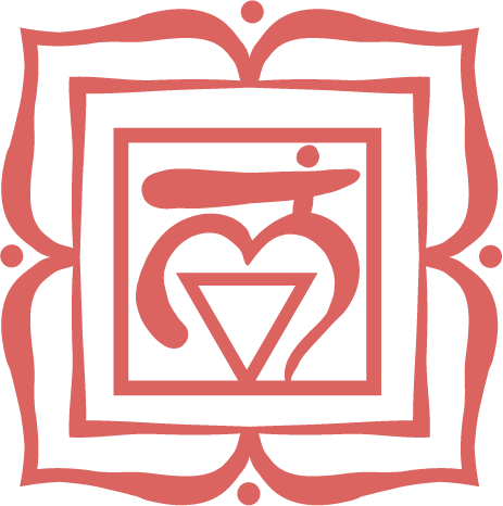 Wuzelchakra Symbol vierblättriger Lotus